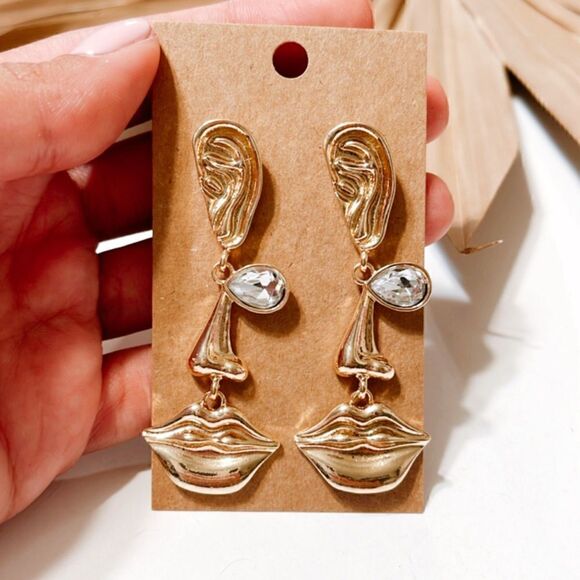 Bohemian dangle stud earrings #1105 - Picture 3 of 5